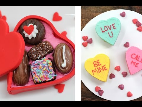VALENTINES HEART CAKES – 2 x Mini Love Cakes by Cupcake Addiction